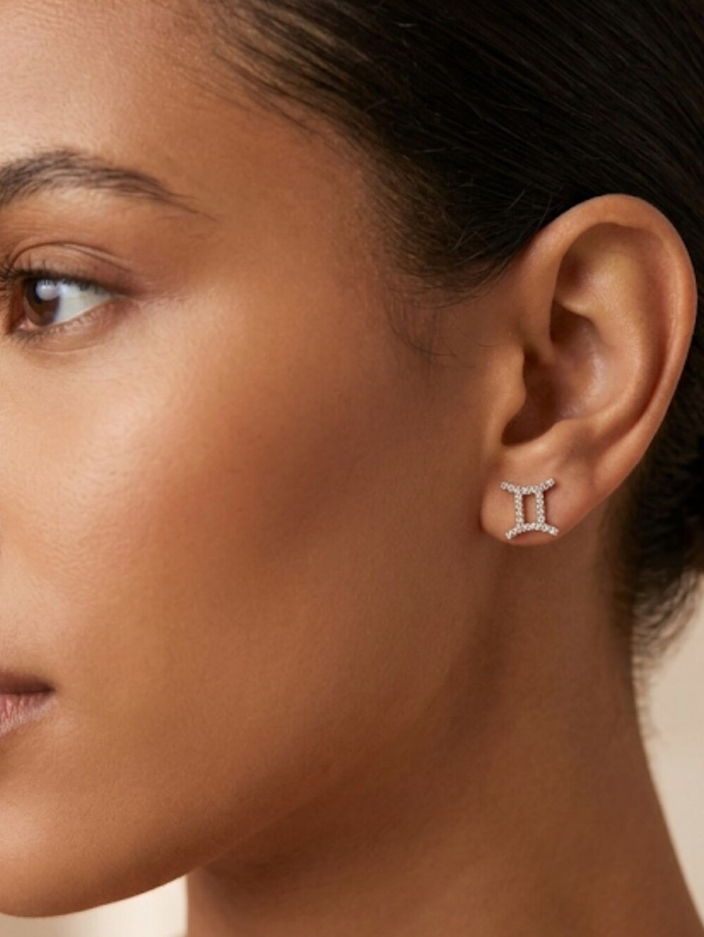 Gemini Zodiac Stud Earrings, NIP